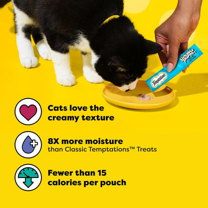 Creamy Puree with Tuna Lickable, Squeezable Cat Treats, 0.42 Oz Pouches, 4 Count (Pack of 11) - Total 44 Count